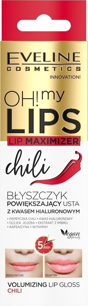 Huuleläige Eveline Oh! My Lip Maximizer Chili, 4.5 ml цена и информация | Huulepulgad, -läiked, -palsamid, vaseliin | kaup24.ee