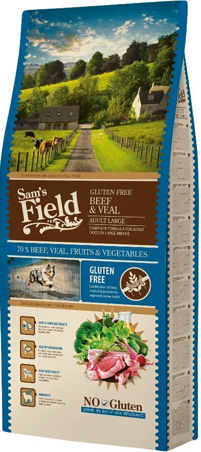 Sam's Field Adult Large Beef & Veal koeratoit 13 kg цена и информация | Kuivtoit koertele | kaup24.ee