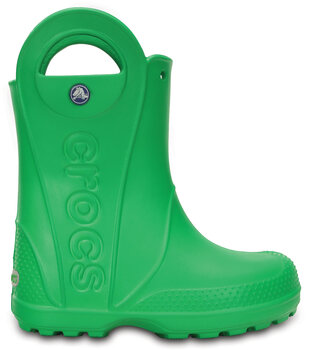 Детские резиновые сапоги Crocs™ Handle It Rain Boots, зеленые цена и информация | Резиновые сапоги детские | kaup24.ee