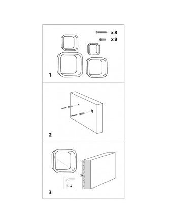 4-osaline riiulite komplekt CUBE LO02, punane цена и информация | Riiulid | kaup24.ee