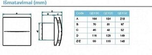 Vannitoa tõmbeventilaator AERAULIQA QD120 hind ja info | Aerauliqa Sanitaartehnika, remont, küte | kaup24.ee