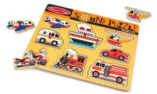 Puidust pusle helidega MELISSA & DOUG Transport hind ja info | Imikute mänguasjad | kaup24.ee