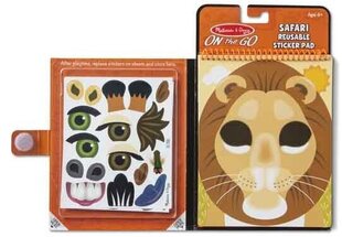 Korduvkasutatavate kleebiste komplekt MELISSA & DOUG Make a Face \ "Safaris \" цена и информация | Развивающие игрушки | kaup24.ee