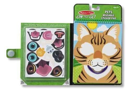 Korduvkasutatavate kleebiste komplekt MELISSA & DOUG Make a Face \ "Pets" hind ja info | Arendavad mänguasjad | kaup24.ee