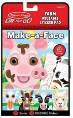 Korduvkasutatav kleebiste komplekt MELISSA & DOUG Make a Face \ "Farm \" цена и информация | Развивающие игрушки | kaup24.ee