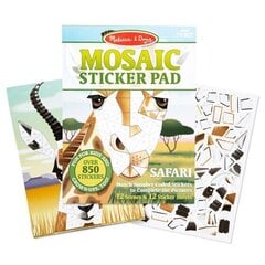 Kleebise mosaiigikomplekt MELISSA & DOUG Safari loomad hind ja info | Arendavad mänguasjad | kaup24.ee