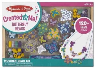 Puidust helmeste augustuskomplekt MELISSA & DOUG Butterflies hind ja info | Tüdrukute mänguasjad | kaup24.ee