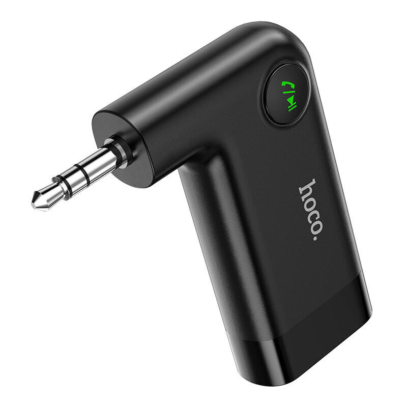 Juhtmevaba autovastuvõtjaadapter Hoco E53 AUX must hind ja info | USB jagajad, adapterid | kaup24.ee