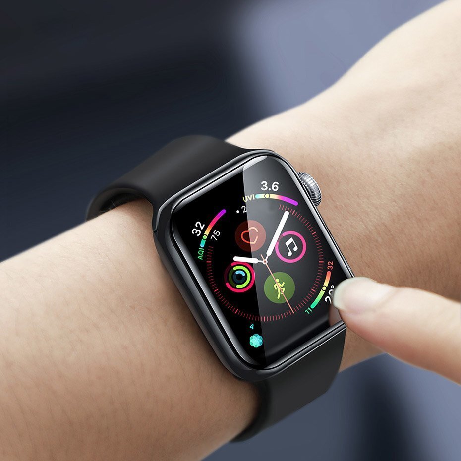 Baseus 0,2 mm karastatud klaasist pehme ekraanikaitse 44 mm Apple Watch 4 jaoks цена и информация | Nutikellade ja nutivõrude tarvikud | kaup24.ee