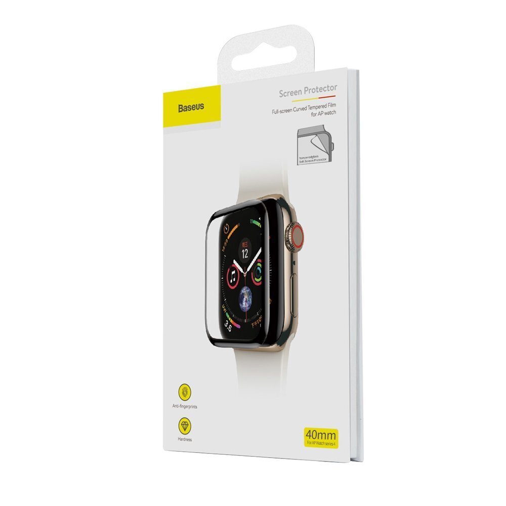 Baseus 0,2 mm karastatud klaasist pehme ekraanikaitse 44 mm Apple Watch 4 jaoks hind ja info | Nutikellade ja nutivõrude tarvikud | kaup24.ee