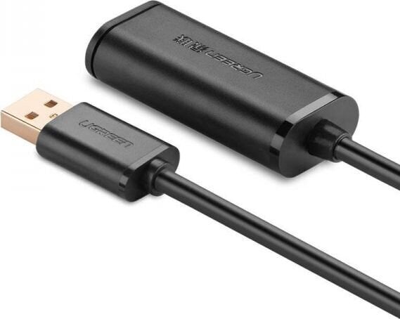 USB 2.0 pikenduskaabel UGREEN US121, aktiivne, 15 m, must hind ja info | Mobiiltelefonide kaablid | kaup24.ee