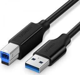 Printerikaabel USB 3.0 A-B UGREEN US210, 2m, must hind ja info | Mobiiltelefonide kaablid | kaup24.ee