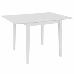 vidaXL pikendatav söögilaud, valge, (80–120) x 80 x 74 cm, MDF hind ja info | Köögi- ja söögilauad | kaup24.ee