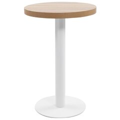 vidaXL bistroolaud, helepruun, 50 cm, MDF hind ja info | Köögi- ja söögilauad | kaup24.ee