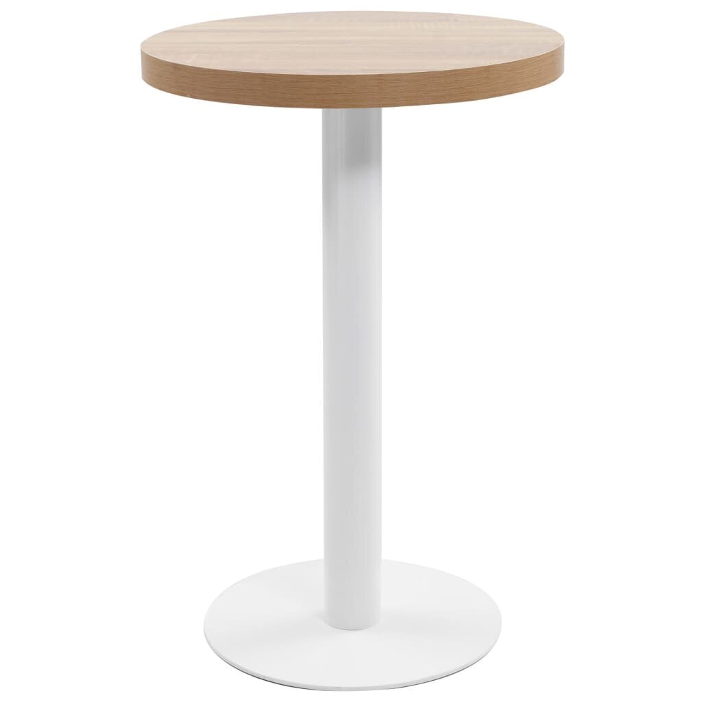 vidaXL bistroolaud, helepruun, 50 cm, MDF hind ja info | Köögi- ja söögilauad | kaup24.ee