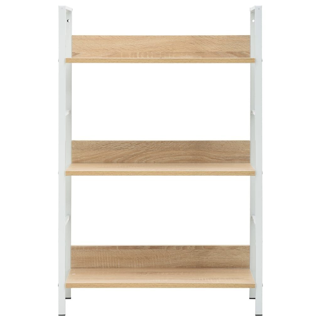 vidaXL 3-korruseline raamaturiiul tamm 60x27,6x90,5 cm, puitlaastplaat цена и информация | Riiulid | kaup24.ee