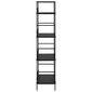 vidaXL 4-korruseline raamaturiiul must 60x27,6x124,5cm, puitlaastplaat hind ja info | Riiulid | kaup24.ee