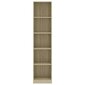 vidaXL 5-korruseline raamaturiiul Sonoma tamm 40x24x175 puitlaastplaat цена и информация | Riiulid | kaup24.ee