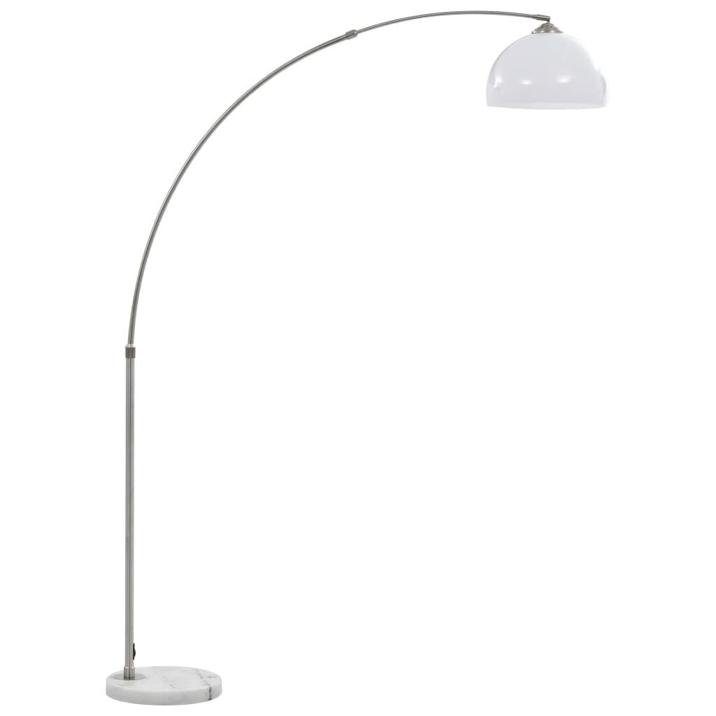 vidaXL kaarjas lamp 60 W, hõbedane, E27 200 cm hind ja info | Põrandalambid | kaup24.ee