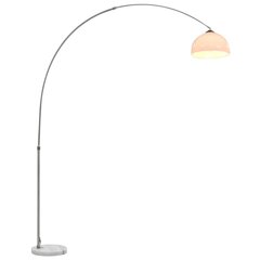 vidaXL kaarjas lamp 60 W, hõbedane, E27 200 cm hind ja info | Põrandalambid | kaup24.ee