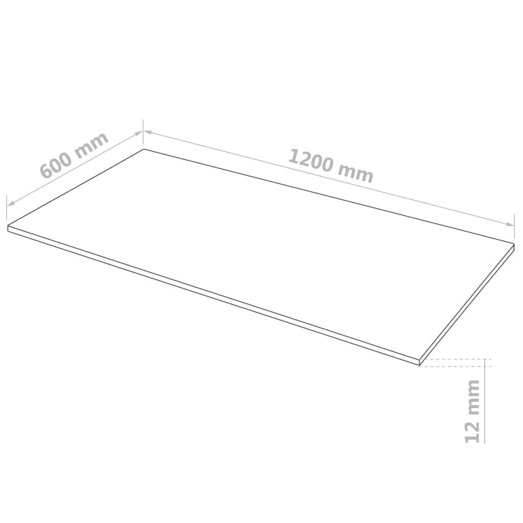 vidaXL MDF-plaat 2 tk ristkülikukujuline 120 x 60 cm 12 mm hind ja info | Muud mööblitarvikud | kaup24.ee