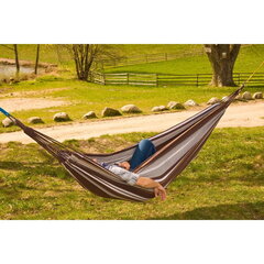 Двухместный гамак Royokamp Classic XXL 250x150cm, коричневый цена и информация | Гамаки | kaup24.ee