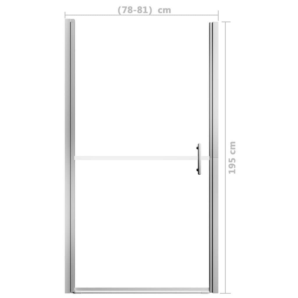 vidaXL dušinurga uks, karastatud mattklaas, 81 x 195 cm цена и информация | Dušikabiinide uksed ja seinad | kaup24.ee