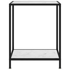 vidaXL konsoollaud, valge, 60 x 35 x 75 cm, karastatud klaas цена и информация | Столы-консоли | kaup24.ee