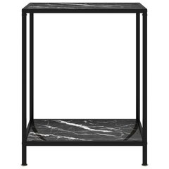 vidaXL konsoollaud, must, 60 x 35 x 75 cm, karastatud klaas hind ja info | Konsoollauad | kaup24.ee