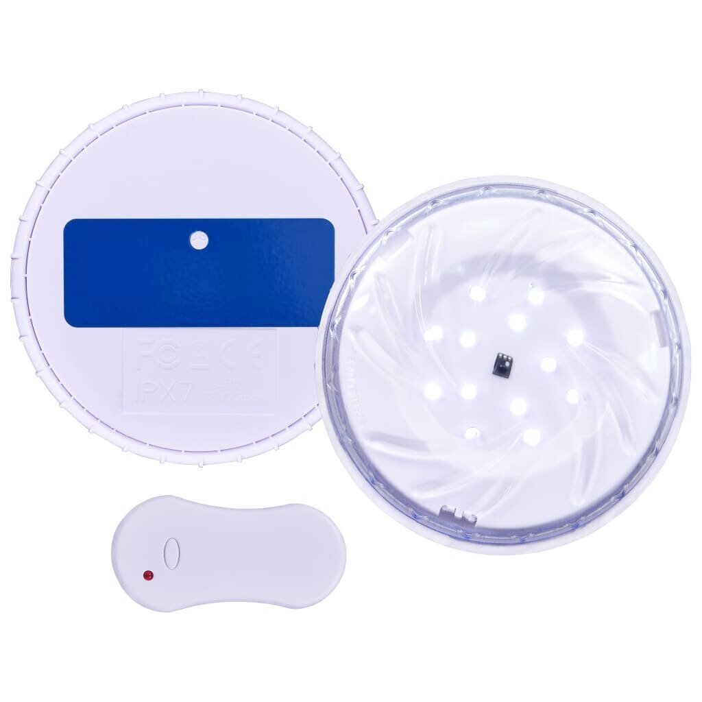 vidaXL sukeldatav ujuv basseini LED-lamp, puldiga, valge hind ja info | Basseinitehnika | kaup24.ee