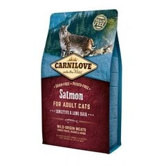 Сухой корм Carni Love с лососем для взрослых, длинношерстных кошек с чувствительной пищеварительной системой, 6 кг цена и информация | Сухой корм для кошек | kaup24.ee