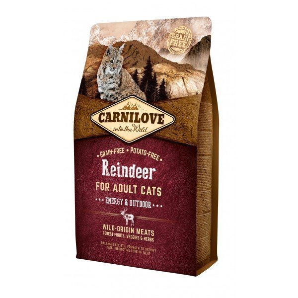 Carnilove Reindeer for Adult kassitoit 400g hind ja info | Kuivtoit kassidele | kaup24.ee