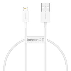 Baseus Superior kaabel USB kaabel - Lightning 2.4A 0.25 m, valge (CALYS-02) hind ja info | Mobiiltelefonide kaablid | kaup24.ee