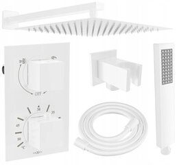 Varjatud dušikomplekt termostaadiga Mexen Cube 6in1, 25x25 cm, White цена и информация | Душевые комплекты и панели | kaup24.ee