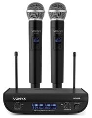 Vonyx WM82 digitaalne UHF 2-kanaliline juhtmevaba mikrofonikomplekt hind ja info | Mikrofonid | kaup24.ee