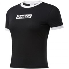 Спортивная футболка женская Reebok Training Essentials Linear Logo Tee W FK6681, 51598, черная цена и информация | Спортивная одежда для женщин | kaup24.ee