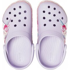 Tüdrukute sandaalid Crocs FunLab Unicorn Band Cg, lillad 206270 530 hind ja info | Laste kummijalatsid | kaup24.ee