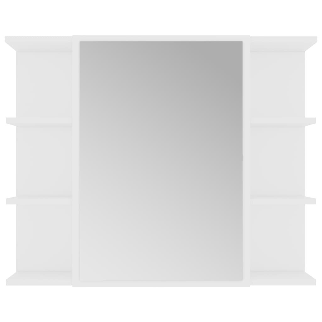 vidaXL vannitoa peeglikapp valge 80 x 20,5 x 64 cm puitlaastplaat hind ja info | Vannitoakapid | kaup24.ee