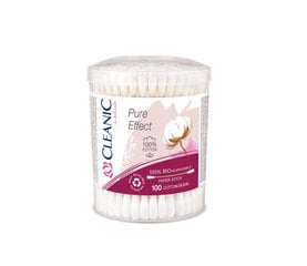 Vatitikud Cleanic Pure Effect, pabervartega 100 tk. plastkarp hind ja info | Cleanic Kosmeetika, parfüümid | kaup24.ee