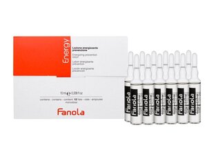 Taastav juuksevesi, Fanola Energy 10 ml x 12 viaali hind ja info | Maskid, õlid, seerumid | kaup24.ee