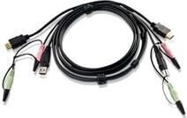 Aten 2L-7D02UH, DVI/USB, 2 m цена и информация | Kaablid ja juhtmed | kaup24.ee