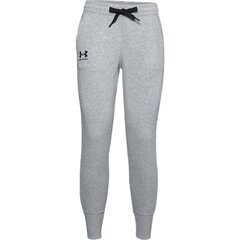 Naiste dressipüksid Under Armor Rival Fleece W 1356416 035, hall hind ja info | Naiste spordiriided | kaup24.ee