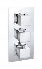 Varjatud duši- ja vannikomplekt termostaadiga Mexen Cube 7in1, 30x30 cm, Chrome цена и информация | Душевые комплекты и панели | kaup24.ee
