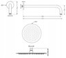 Varjatud duši- ja vannikomplekt termostaadiga Mexen Kai 7in1, 30 cm, Black цена и информация | Komplektid ja dušipaneelid | kaup24.ee