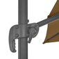 vidaXL õue päikesevari kaasaskantava alusega, pruunikashall hind ja info | Päikesevarjud, markiisid ja alused | kaup24.ee