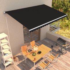 vidaXL automaatne sissetõmmatav varikatus, 500 x 300 cm antratsiithall цена и информация | Зонты, маркизы, стойки | kaup24.ee