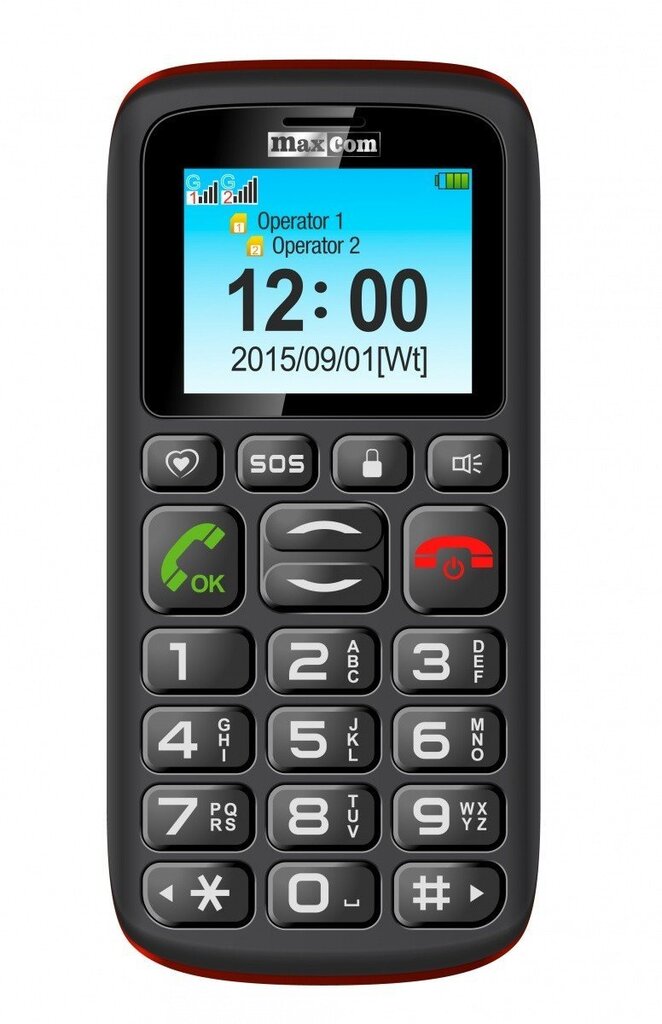 Mobiiltelefon Maxcom MM428BB, must цена и информация | Telefonid | kaup24.ee