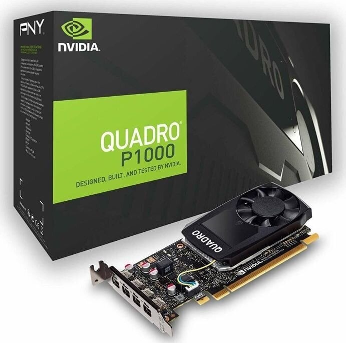 PNY Technologies VCQP1000DVIV2-PB цена и информация | Videokaardid (GPU) | kaup24.ee