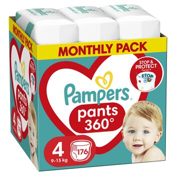 Mähkmed-püksid PAMPERS Pants Monthly Pack 4 suurus 9-15kg, 176 tk. hind ja info | Mähkmed | kaup24.ee