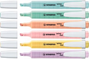 STABILO Текстовый маркер, swing cool Pastel, 6 шт цена и информация | Смягчает воду и защищает Вашу посудомоечную машину от извести. | kaup24.ee